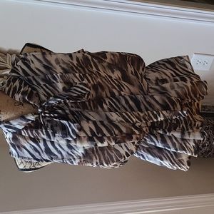 George Sleeveless BowTie Shirt Animal Print M8/10